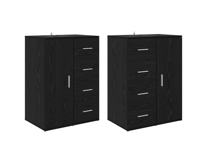 Sonata H Скейдбордове с чекмедже Corona 2 pcs Черния дъб 59 x 39 x 80 см