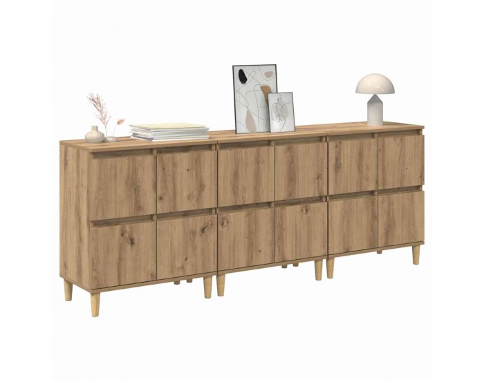 Sonata H Скейдбордове 3 pcs Дъб 60 x 35 x 70 cm Инженерно дърво