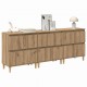 Sonata H Скейдбордове 3 pcs Дъб 60 x 35 x 70 cm Инженерно дърво