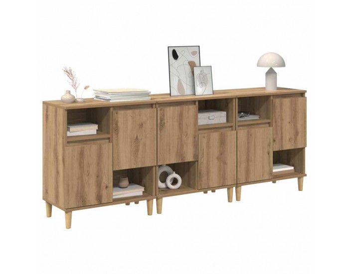 Sonata H Скейдбордове 3 pcs Дъб 60 x 35 x 70 cm Инженерно дърво