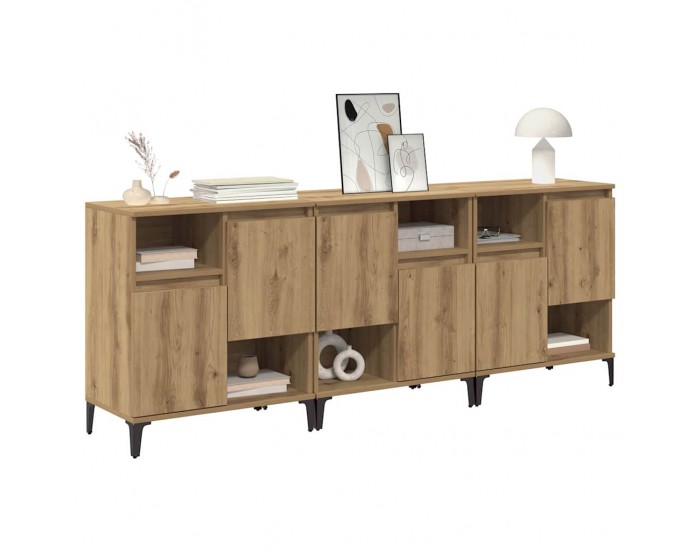 Sonata H Скейдбордове 3 pcs Дъб 60 x 35 x 70 cm Инженерно дърво