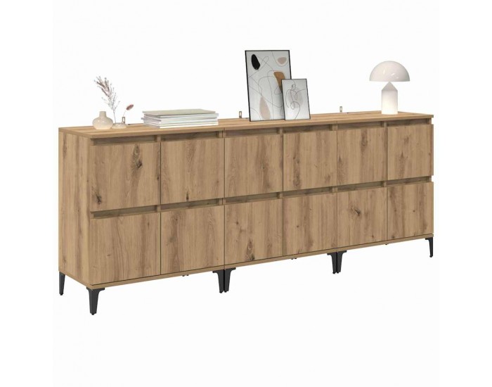 Sonata H Скейдбордове 3 pcs Дъб 60 x 35 x 70 cm Инженерно дърво
