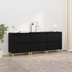 Sonata H Скейдбордове 3 pcs Черния дъб 60 x 35 x 70 cm Инженерно дърво - Corpuri, vitrine, biblioteci modulare