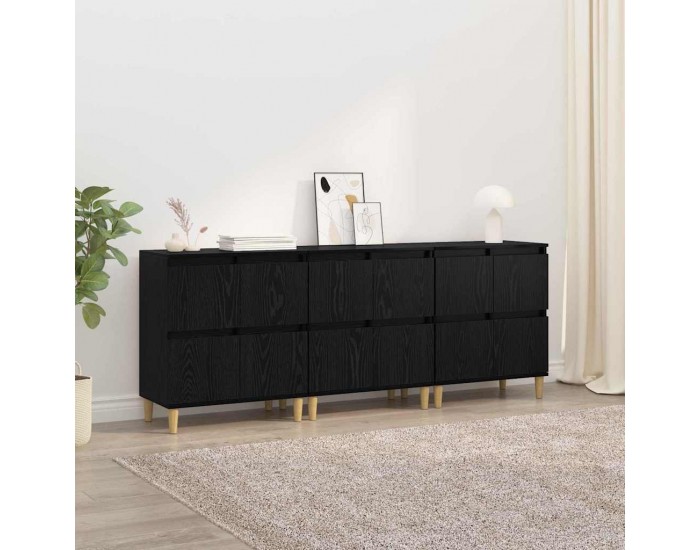 Sonata H Скейдбордове 3 pcs Черния дъб 60 x 35 x 70 cm Инженерно дърво