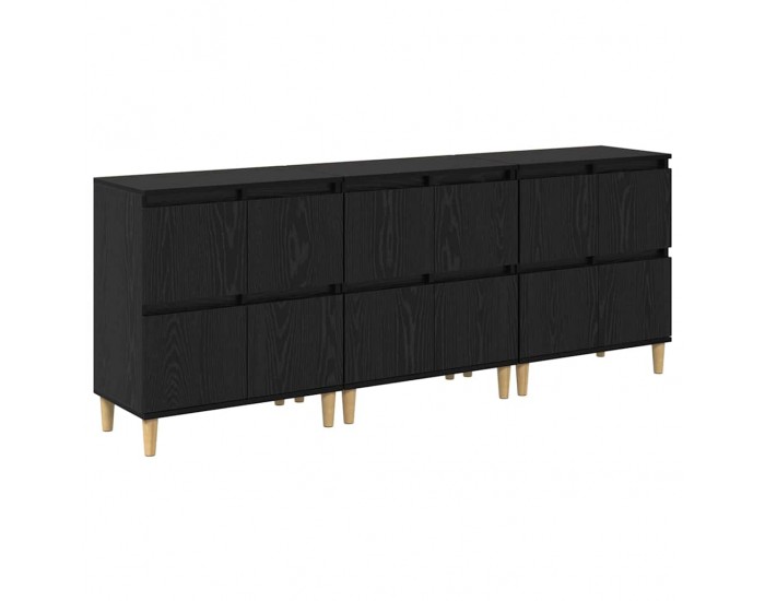 Sonata H Скейдбордове 3 pcs Черния дъб 60 x 35 x 70 cm Инженерно дърво