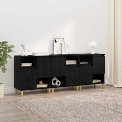 Sonata H Скейдбордове 3 pcs Черния дъб 60 x 35 x 70 cm Инженерно дърво - Corpuri, vitrine, biblioteci modulare