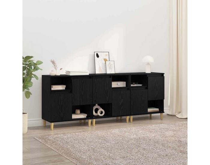 Sonata H Скейдбордове 3 pcs Черния дъб 60 x 35 x 70 cm Инженерно дърво