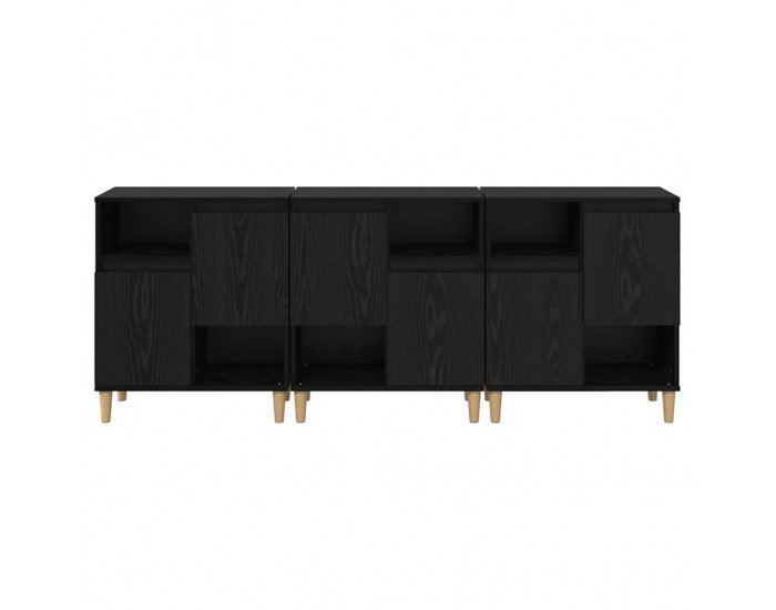 Sonata H Скейдбордове 3 pcs Черния дъб 60 x 35 x 70 cm Инженерно дърво