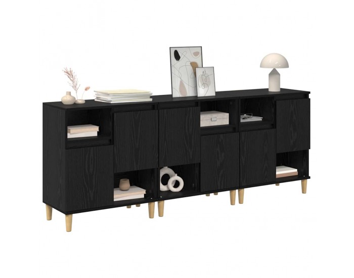Sonata H Скейдбордове 3 pcs Черния дъб 60 x 35 x 70 cm Инженерно дърво