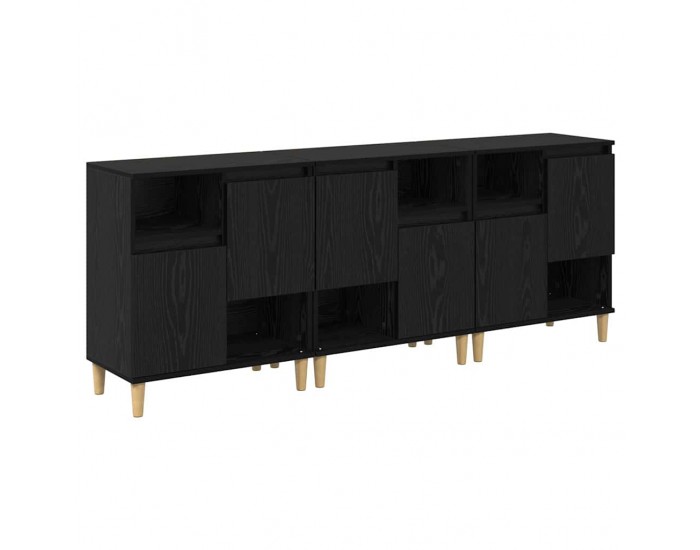 Sonata H Скейдбордове 3 pcs Черния дъб 60 x 35 x 70 cm Инженерно дърво