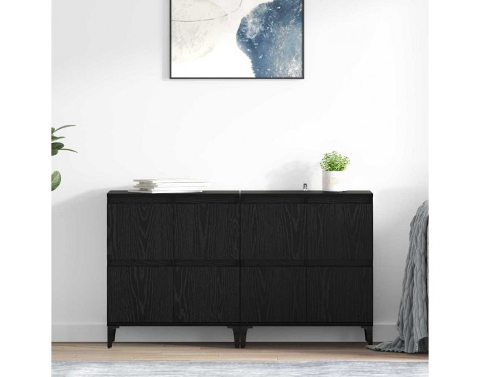 Sonata H Скейдбордове 2 pcs Черния дъб 60 x 35 x 70 cm Инженерно дърво