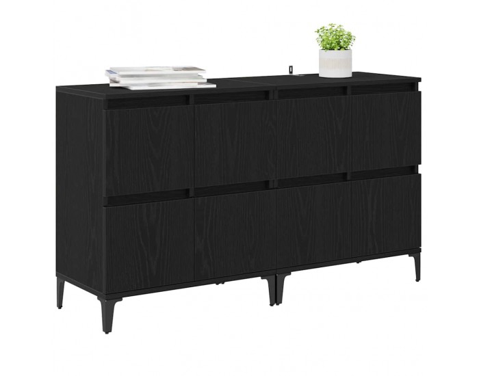 Sonata H Скейдбордове 2 pcs Черния дъб 60 x 35 x 70 cm Инженерно дърво