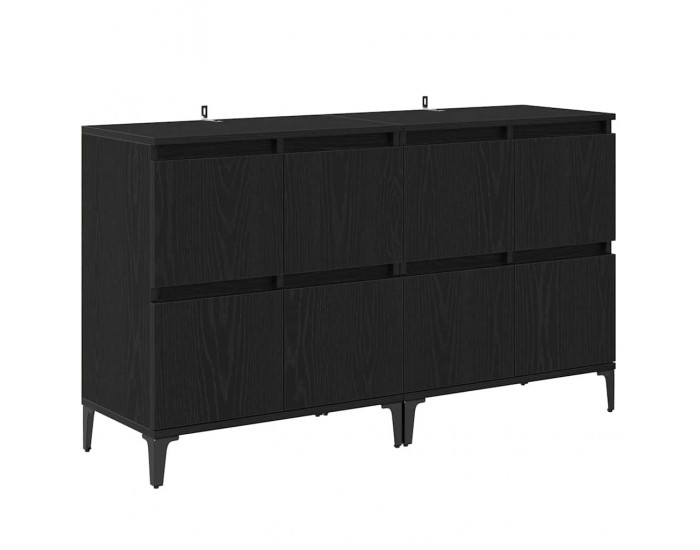 Sonata H Скейдбордове 2 pcs Черния дъб 60 x 35 x 70 cm Инженерно дърво