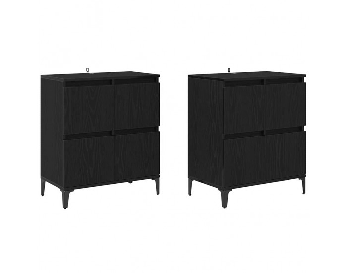Sonata H Скейдбордове 2 pcs Черния дъб 60 x 35 x 70 cm Инженерно дърво