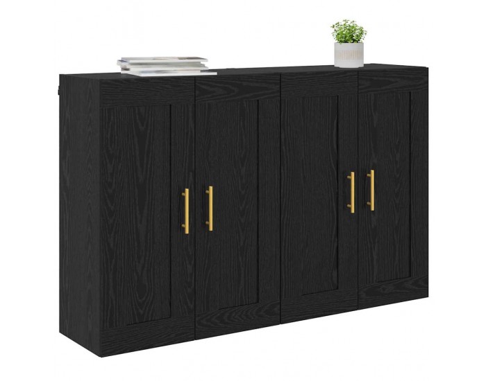 Sonata H Стенно монтирани шкафове 2 pcs Черния дъб 69,5 x 34 x 90 см