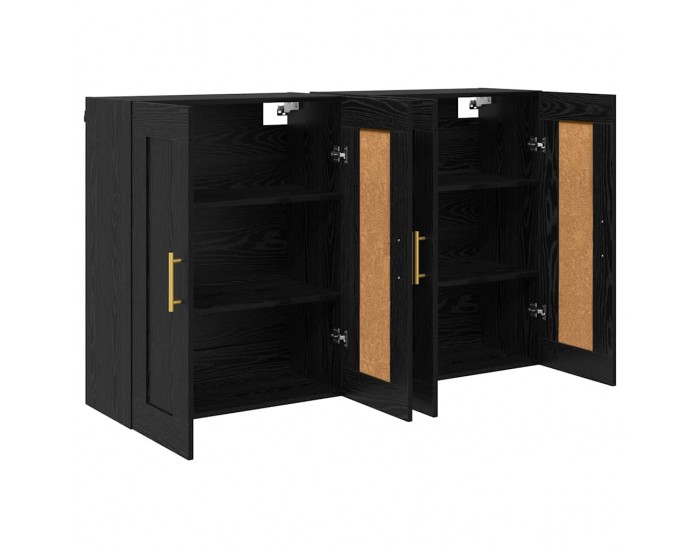 Sonata H Стенно монтирани шкафове 2 pcs Черния дъб 69,5 x 34 x 90 см