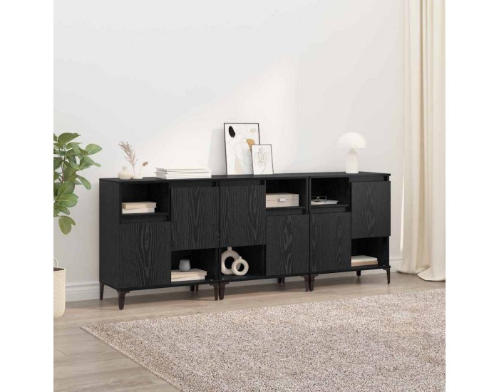 Sonata H Скейдбордове 3 pcs Черния дъб 60 x 35 x 70 cm Инженерно дърво