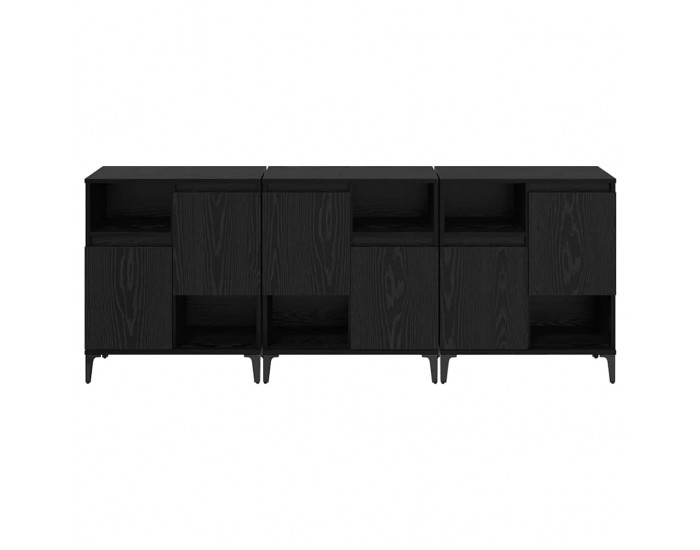 Sonata H Скейдбордове 3 pcs Черния дъб 60 x 35 x 70 cm Инженерно дърво