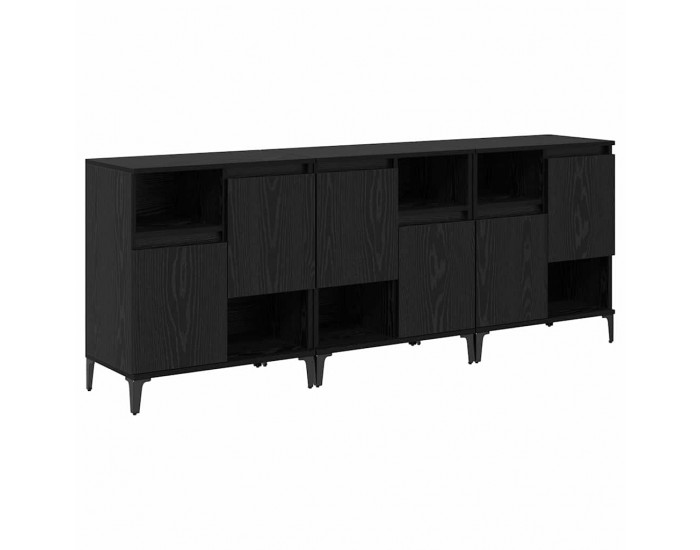 Sonata H Скейдбордове 3 pcs Черния дъб 60 x 35 x 70 cm Инженерно дърво