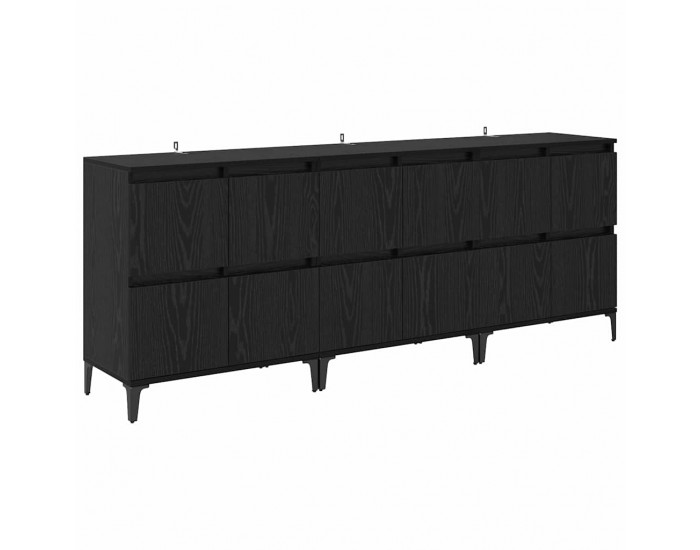 Sonata H Скейдбордове 3 pcs Черния дъб 60 x 35 x 70 cm Инженерно дърво