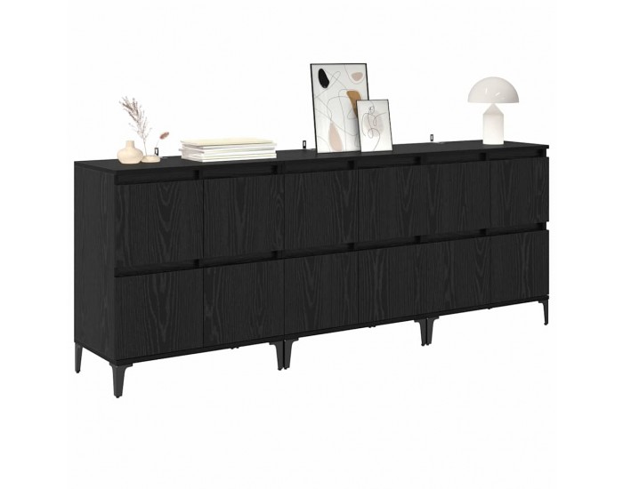 Sonata H Скейдбордове 3 pcs Черния дъб 60 x 35 x 70 cm Инженерно дърво