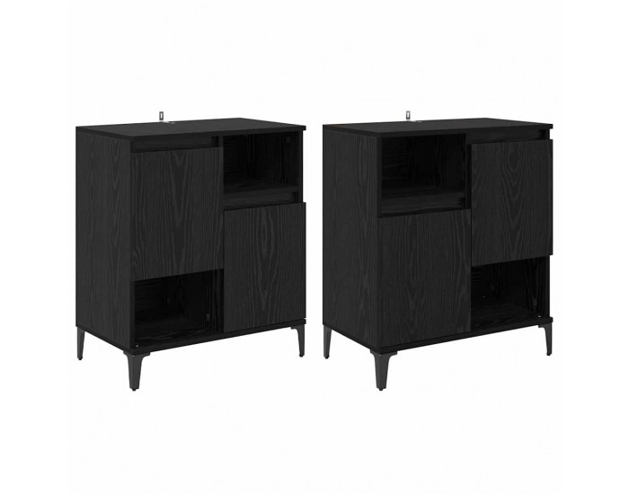 Sonata H Скейдбордове 2 pcs Черния дъб 60 x 35 x 70 cm Инженерно дърво