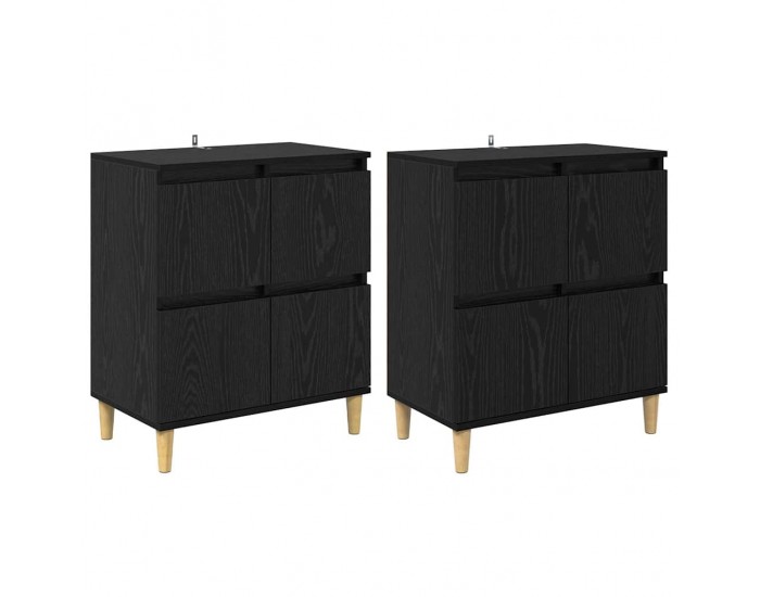 Sonata H Скейдбордове 2 pcs Черния дъб 60 x 35 x 70 cm Инженерно дърво