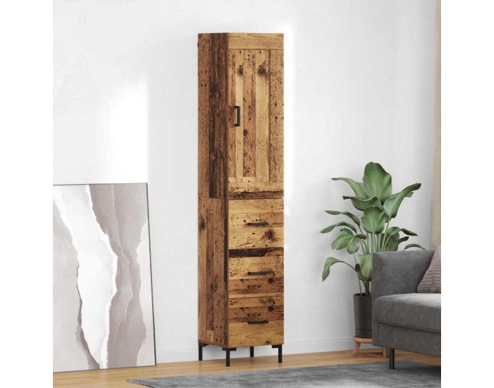 Sonata H Висок шкаф Старо дърво 34,5 x 34 x 180 см Инженерно дърво