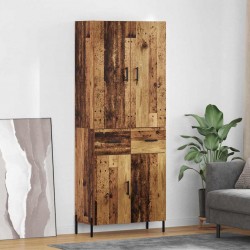 Sonata H Висок шкаф Старо дърво 69,5 x 34 x 180 см Инженерно дърво - Living