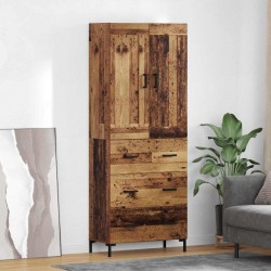 Sonata H Висок шкаф Старо дърво 69,5 x 34 x 180 см Инженерно дърво - Corpuri, vitrine, biblioteci modulare