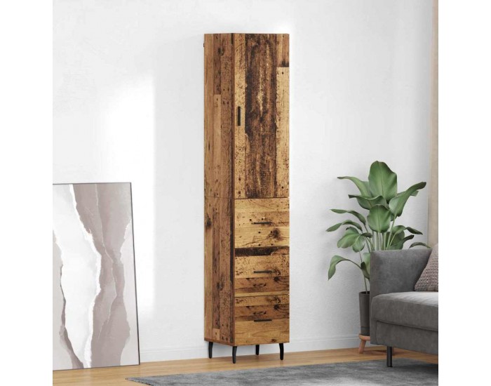 Sonata H Висок шкаф Старо дърво 34,5 x 34 x 180 см Инженерно дърво