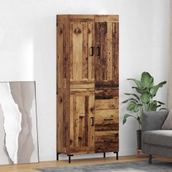 Sonata H Висок шкаф Старо дърво 69,5 x 34 x 180 см Инженерно дърво - Corpuri, vitrine, biblioteci modulare