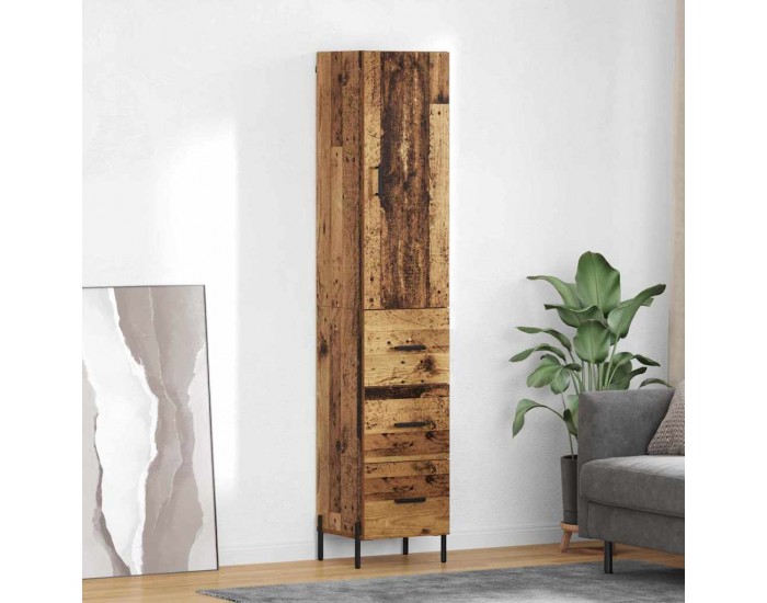 Sonata H Висок шкаф Старо дърво 34,5 x 34 x 180 см Инженерно дърво