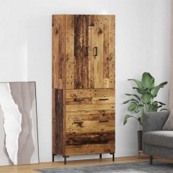 Sonata H Висок шкаф Старо дърво 69,5 x 34 x 180 см Инженерно дърво - Corpuri, vitrine, biblioteci modulare