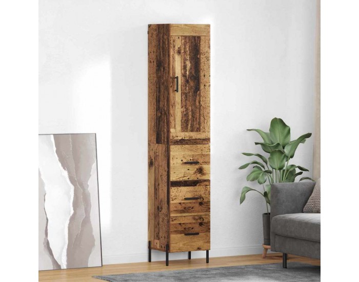 Sonata H Висок шкаф Старо дърво 34,5 x 34 x 180 см Инженерно дърво