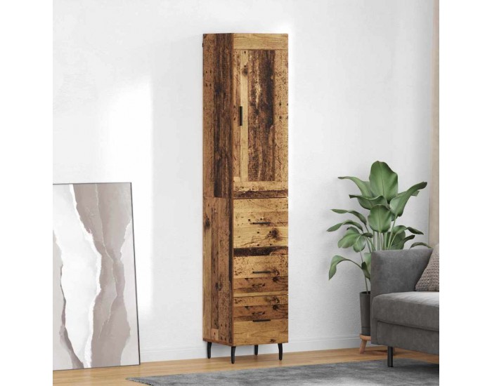 Sonata H Висок шкаф Старо дърво 34,5 x 34 x 180 см Инженерно дърво