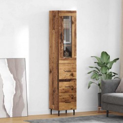 Sonata H Висок шкаф Старо дърво 34,5 x 34 x 180 см Инженерно дърво - Corpuri, vitrine, biblioteci modulare
