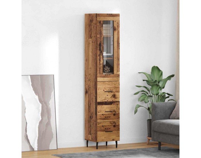 Sonata H Висок шкаф Старо дърво 34,5 x 34 x 180 см Инженерно дърво