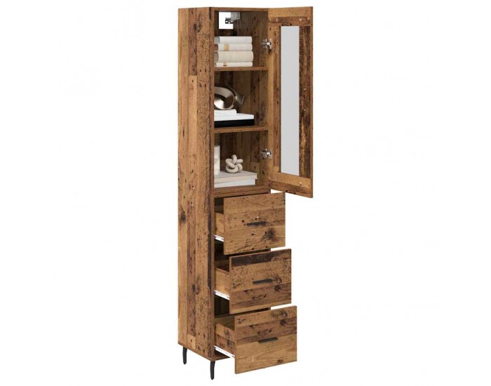 Sonata H Висок шкаф Старо дърво 34,5 x 34 x 180 см Инженерно дърво