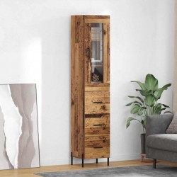 Sonata H Висок шкаф Старо дърво 34,5 x 34 x 180 см Инженерно дърво - Corpuri, vitrine, biblioteci modulare