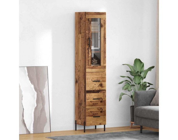 Sonata H Висок шкаф Старо дърво 34,5 x 34 x 180 см Инженерно дърво