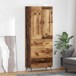 Sonata H Висок шкаф Старо дърво 69,5 x 34 x 180 см Инженерно дърво - Corpuri, vitrine, biblioteci modulare