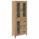 Sonata H Висок шкаф с чекмедже Дъб 69,5 x 34 x 180 см Инженерно дърво