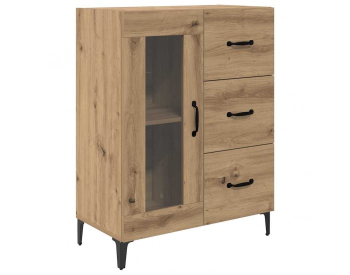 Sonata H Висок шкаф с чекмедже Дъб 69,5 x 34 x 180 см Инженерно дърво