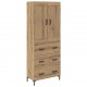 Sonata H Висок шкаф с чекмедже Дъб 69,5 x 34 x 180 см Инженерно дърво