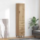 Sonata H Висок шкаф с чекмедже Дъб 34,5 x 34 x 180 см Инженерно дърво