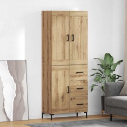 Sonata H Висок шкаф с чекмедже Дъб 69,5 x 34 x 180 см Инженерно дърво - Corpuri, vitrine, biblioteci modulare