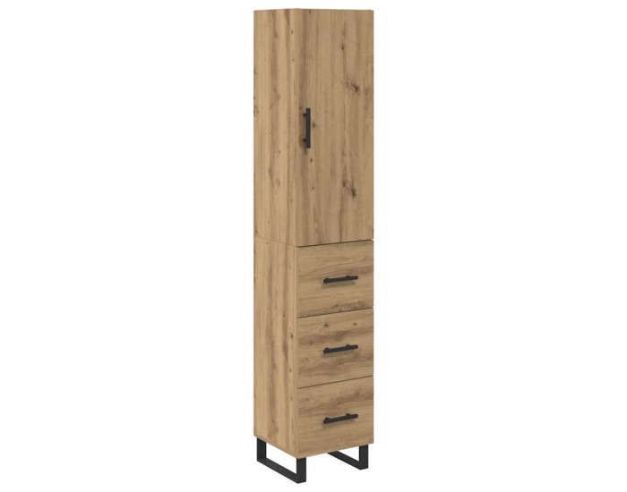 Sonata H Висок шкаф с чекмедже Дъб 34,5 x 34 x 180 см Инженерно дърво