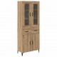 Sonata H Висок шкаф с чекмедже Дъб 69,5 x 34 x 180 см Инженерно дърво