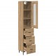 Sonata H Висок шкаф с чекмедже Дъб 34,5 x 34 x 180 см Инженерно дърво